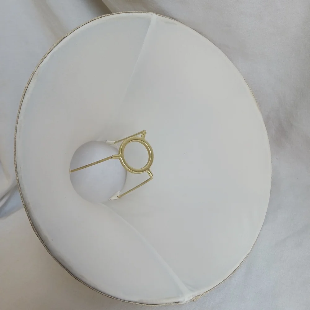 Vintage Ivory Brocade Bell Lamp Shade 9 x 11 Universal